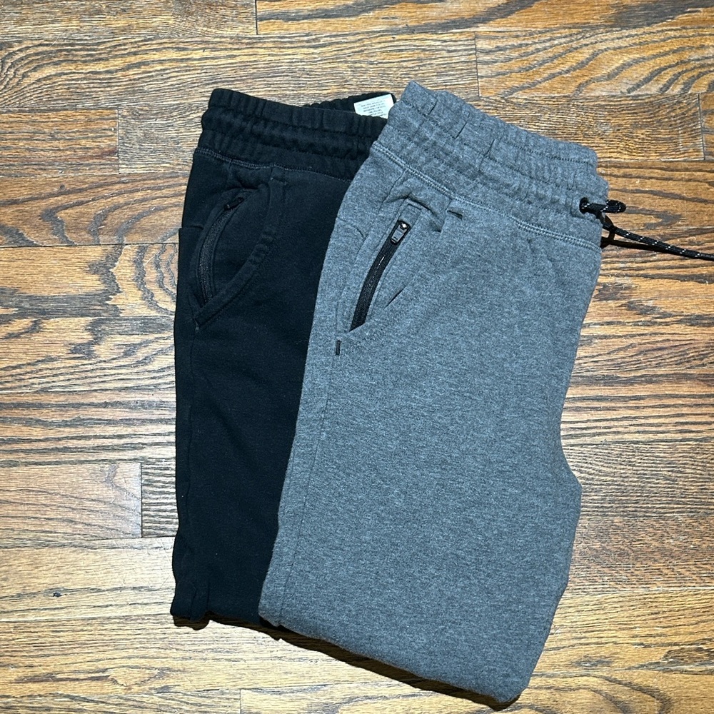 Kids Jogger Pants - Zip Pocket Black and Gray - Picture 6 of 6